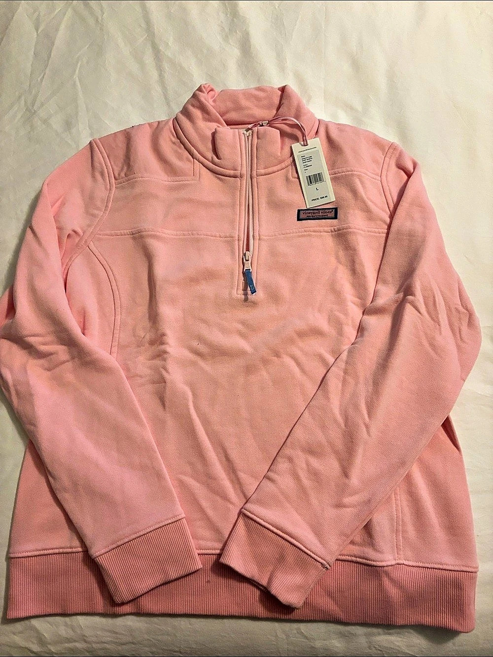 vineyard vines Women's Shep Shirt Quarter-Zip Pink Large
